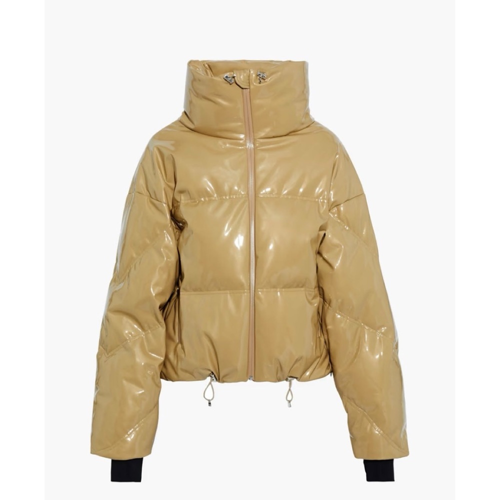 CORDOVA Meribel Jacket patent tan sold out worn less than 3x
